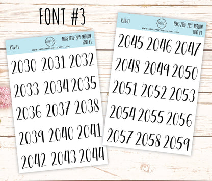 2030 - 2059 Years Stickers Size Medium. Timeline Stickers. || H586