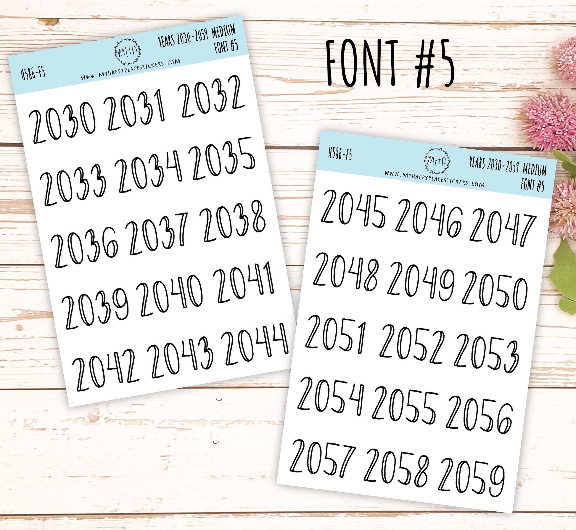 2030 - 2059 Years Stickers Size Medium. Timeline Stickers. || H586