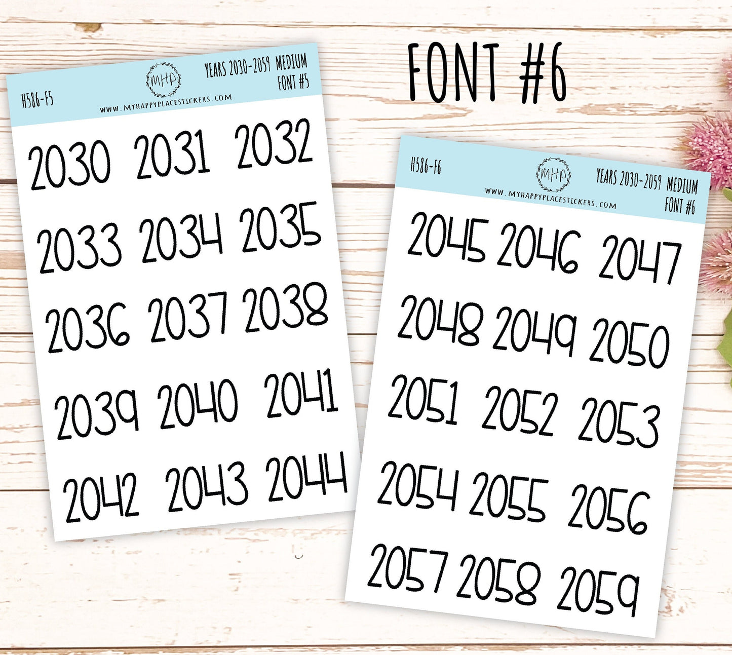2030 - 2059 Years Stickers Size Medium. Timeline Stickers. || H586