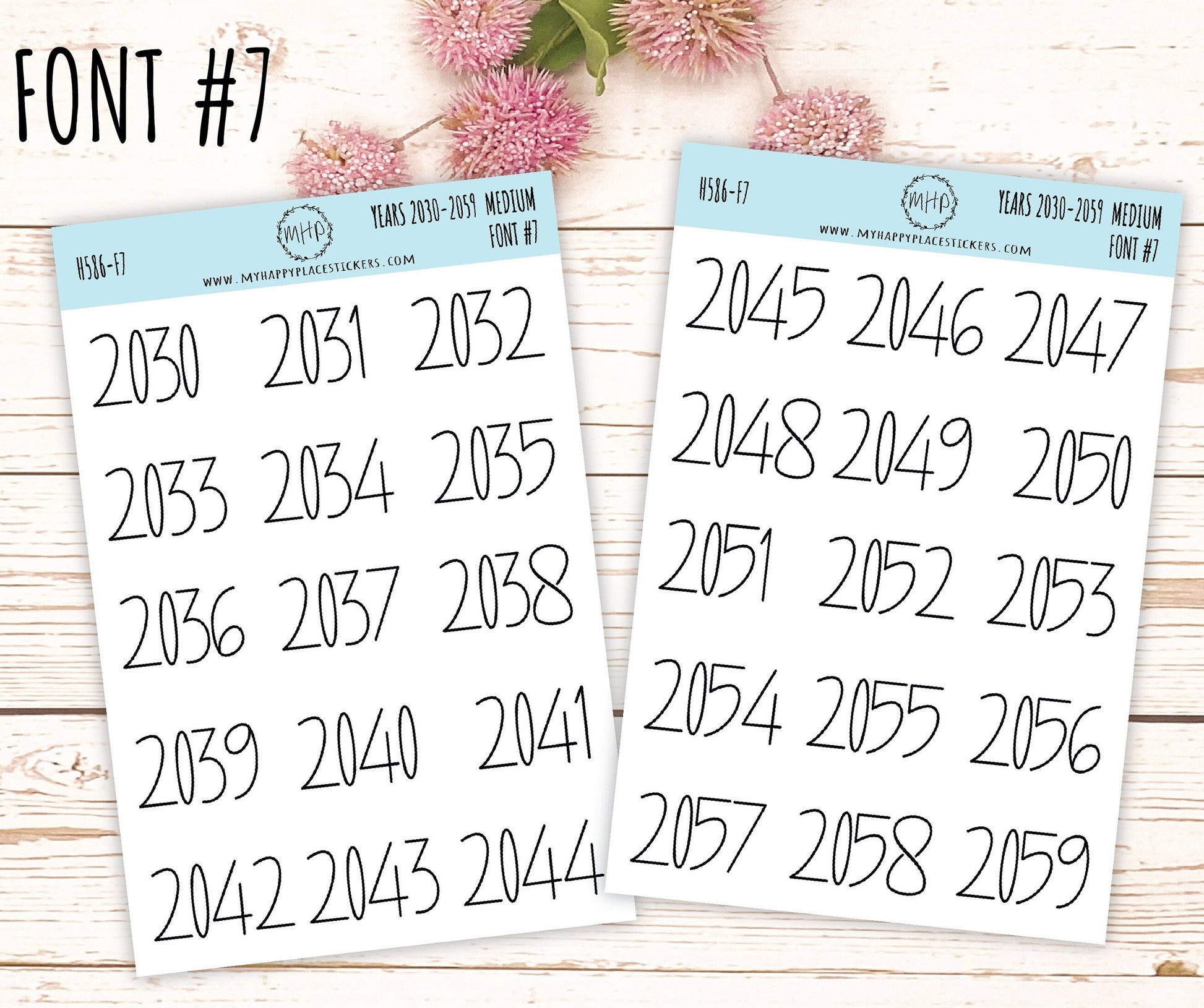 2030 - 2059 Years Stickers Size Medium. Timeline Stickers. || H586