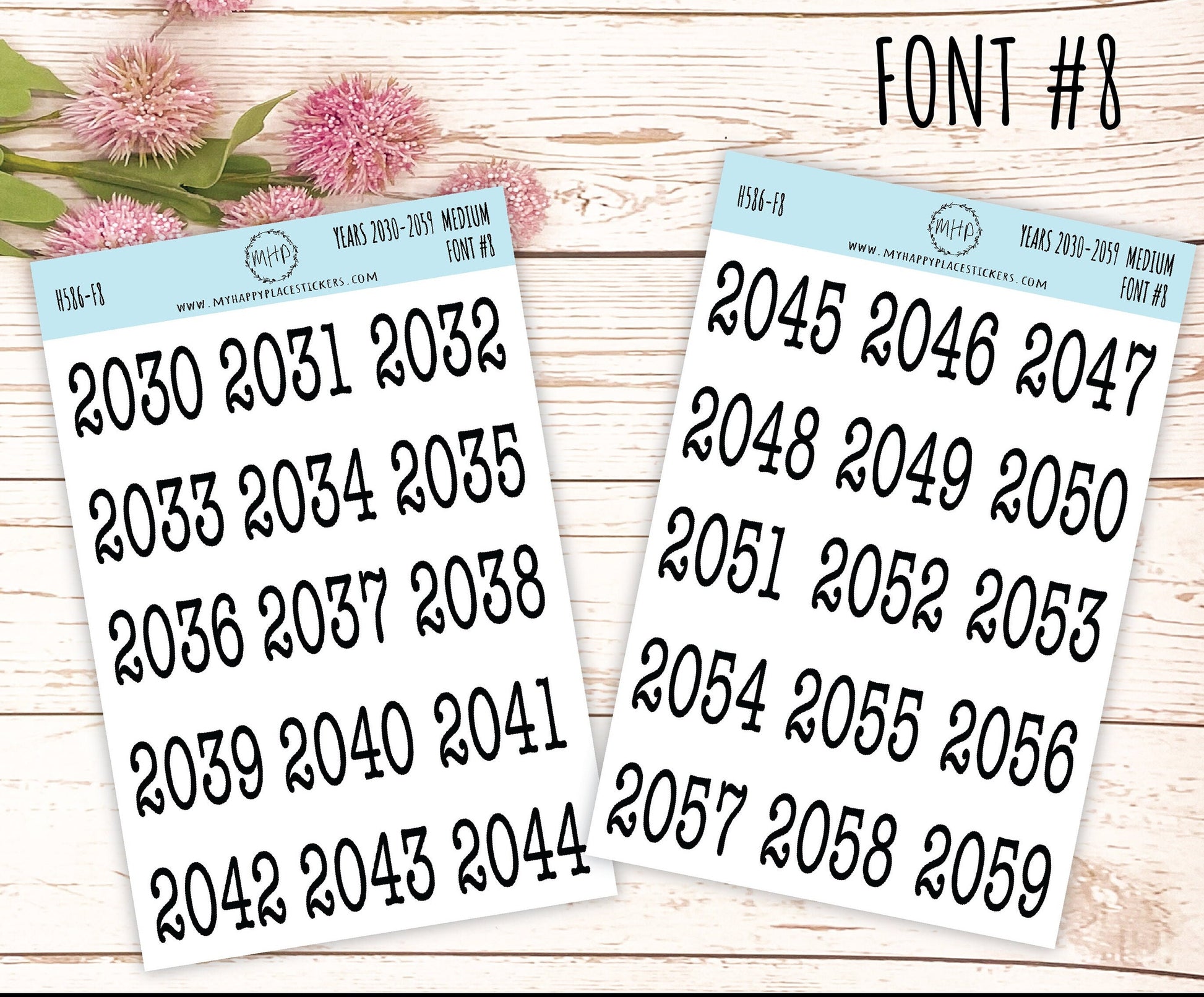 2030 - 2059 Years Stickers Size Medium. Timeline Stickers. || H586