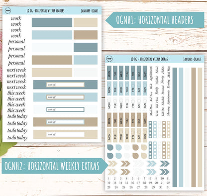 Neutral Color Stickers for OG Laurel Denise Planners. JANUARY || OGNJAN
