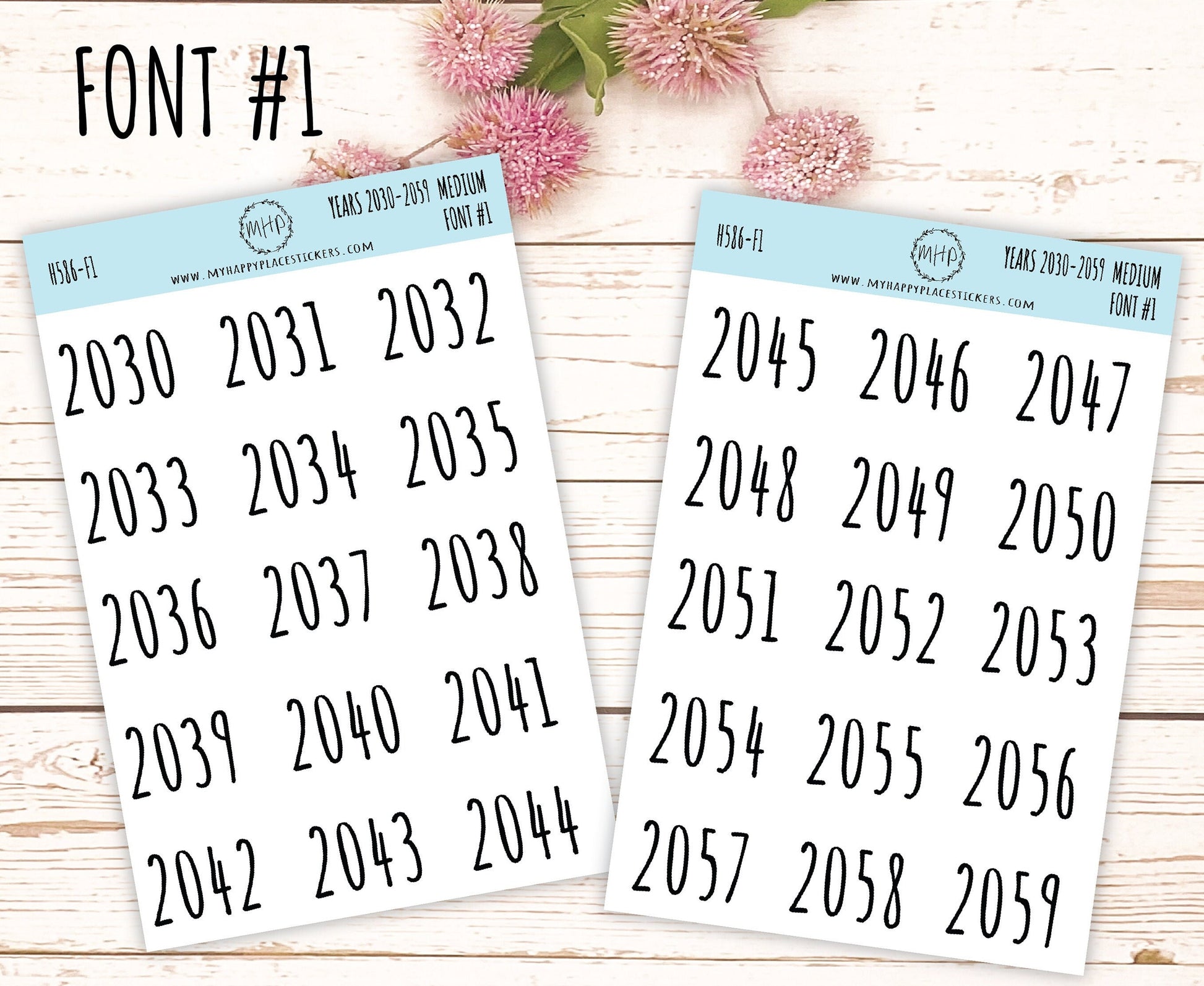 2030 - 2059 Years Stickers Size Medium. Timeline Stickers. || H586