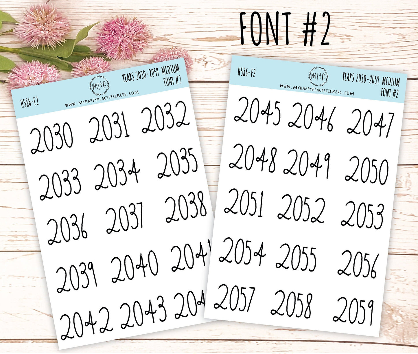 2030 - 2059 Years Stickers Size Medium. Timeline Stickers. || H586