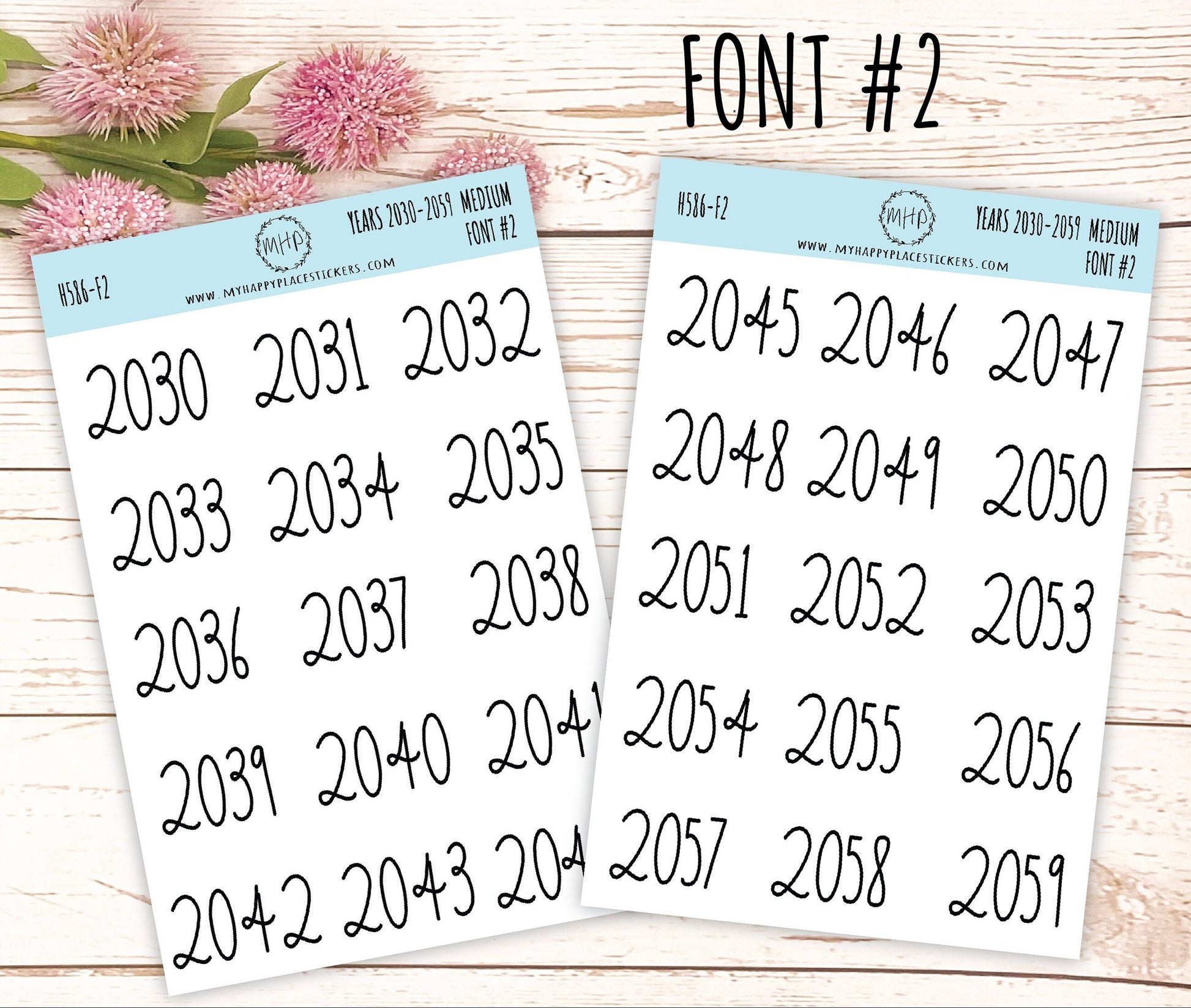 2030 - 2059 Years Stickers Size Medium. Timeline Stickers. || H586