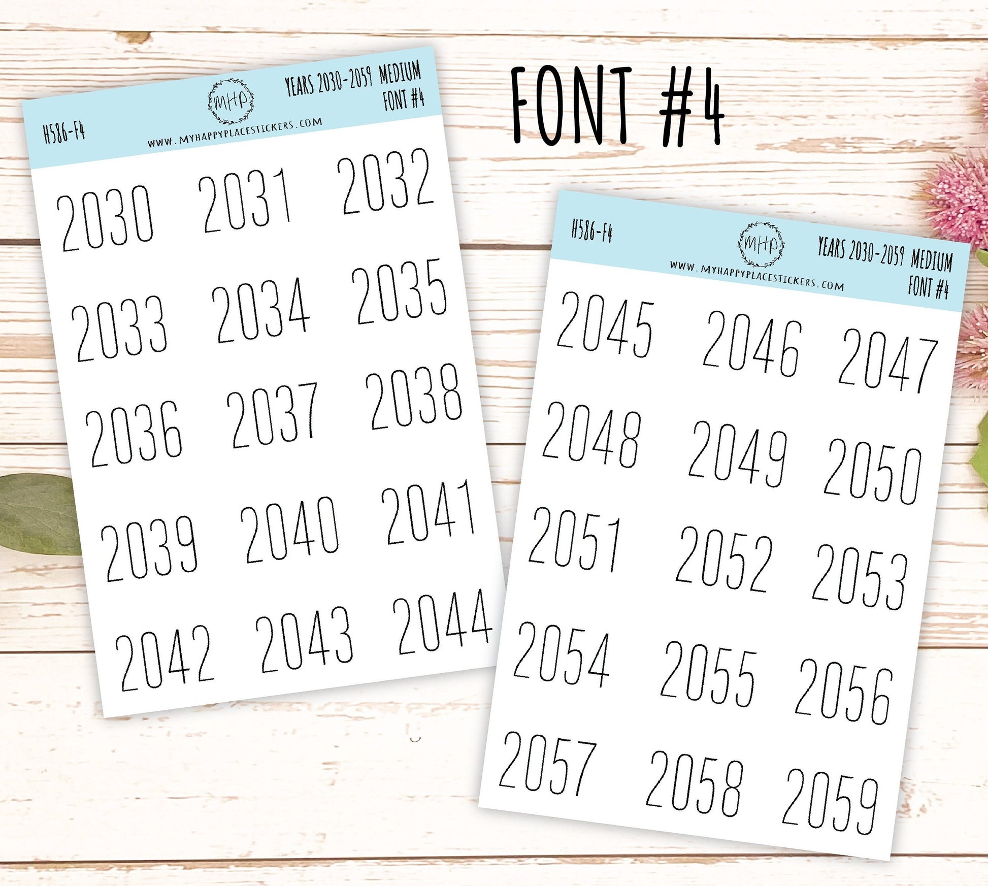 2030 - 2059 Years Stickers Size Medium. Timeline Stickers. || H586