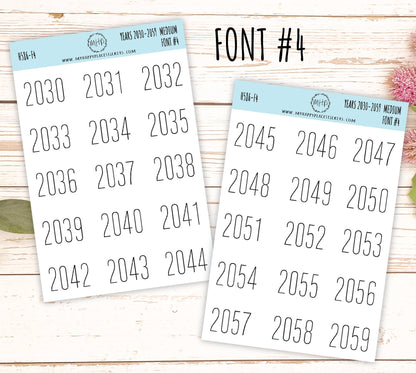 2030 - 2059 Years Stickers Size Medium. Timeline Stickers. || H586