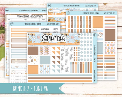 SEPTEMBER Stickers for Laurel Denise Teacher Planners. "Back to School" || TBTS