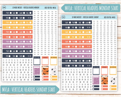 October Stickers for MINI Laurel Denise Planners "Boo to Your" || MBY