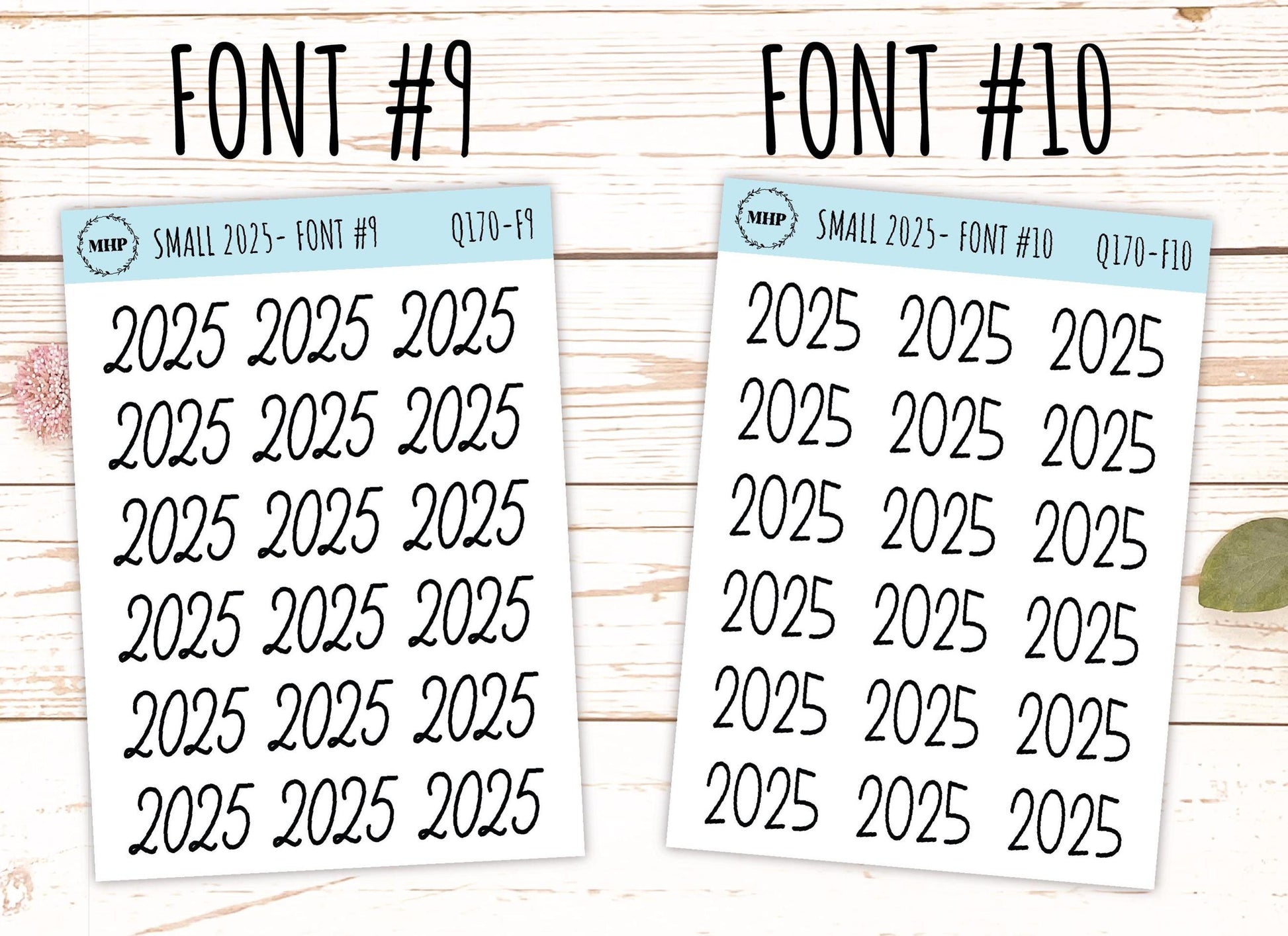 2025 Small Year Stickers for Planners || Q170