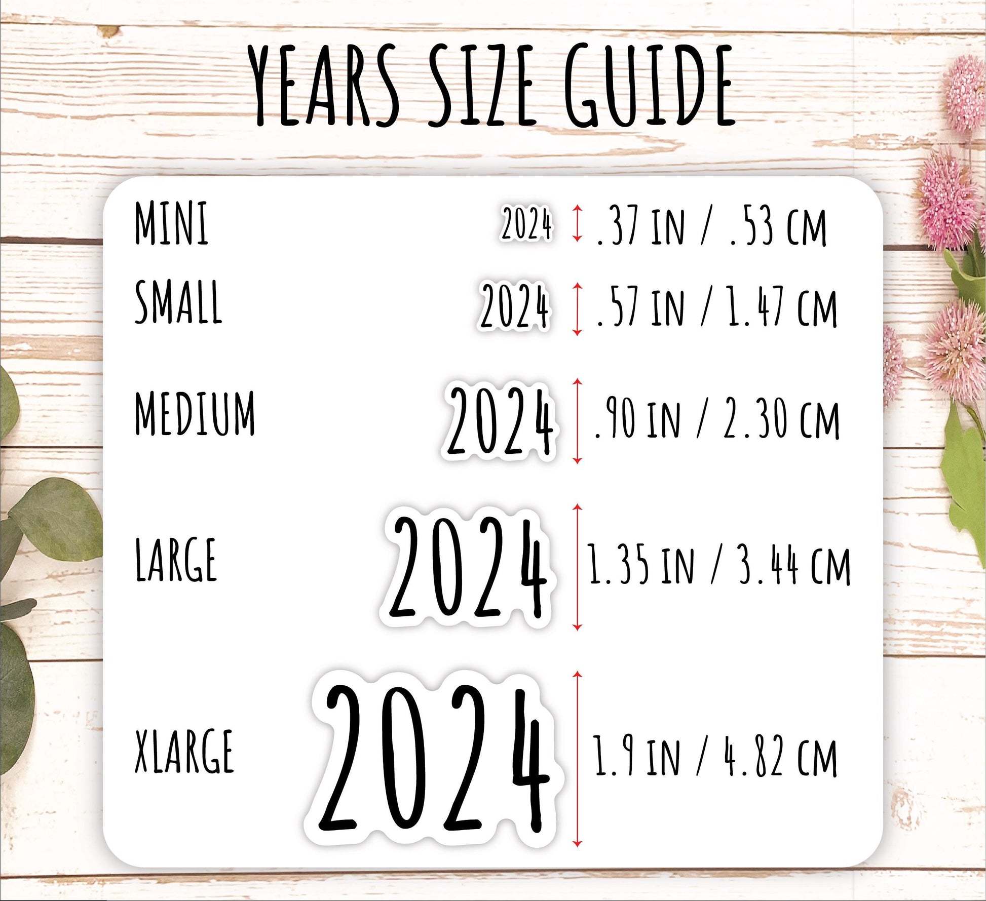 2025 Year Large Size Stickers for Planners || H653