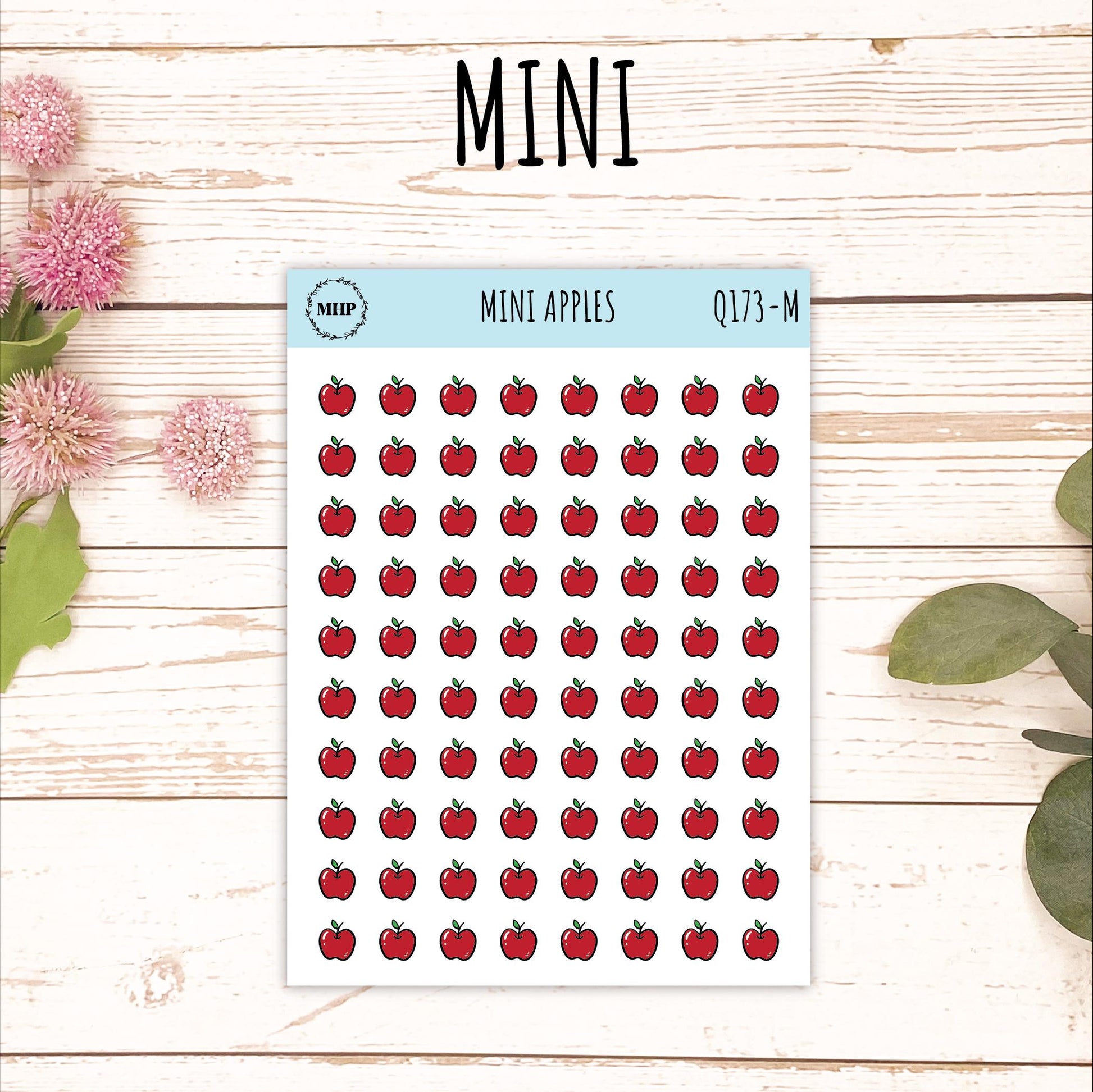 Apple Stickers. Planner Stickers || Q173
