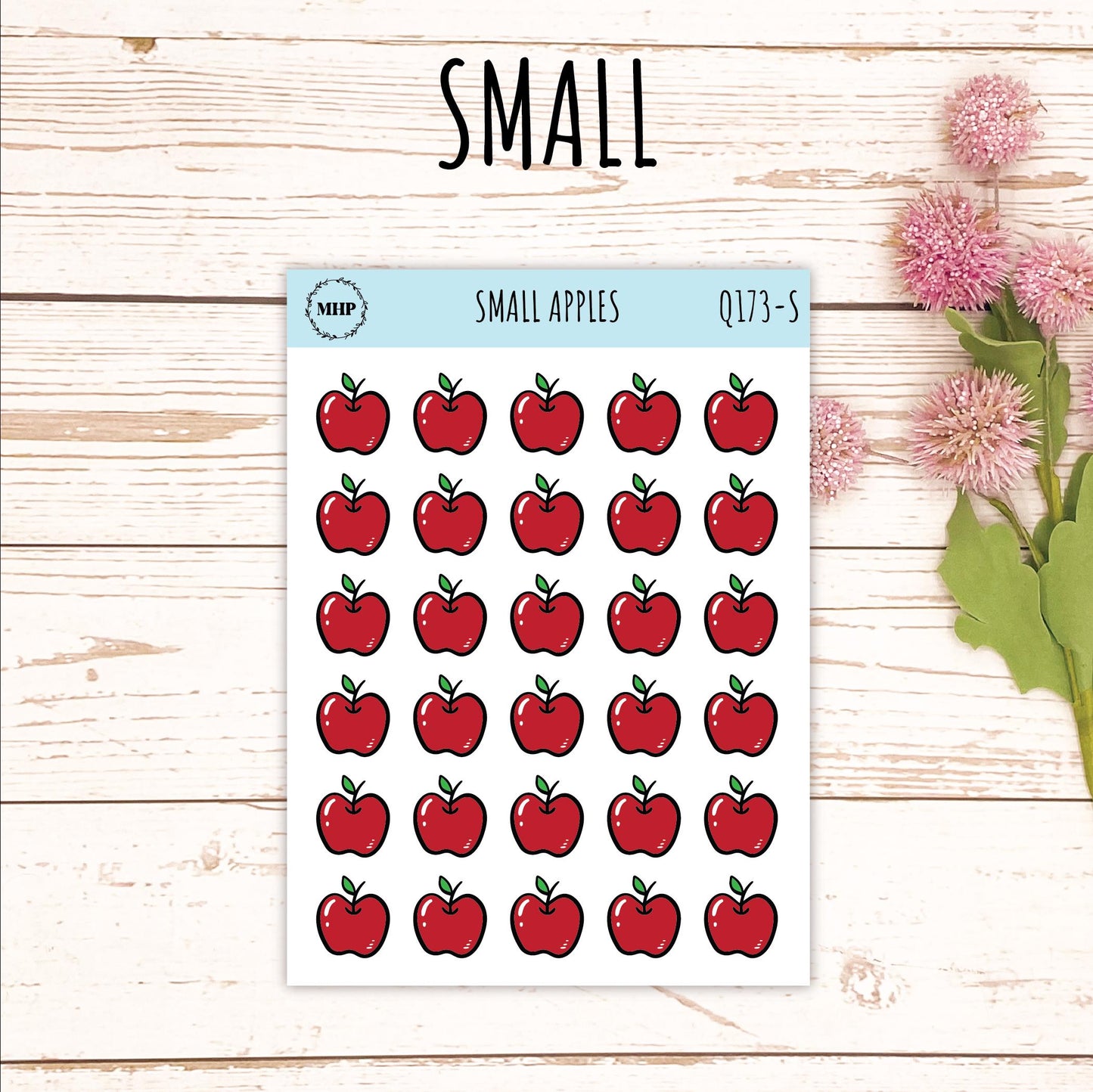 Apple Stickers. Planner Stickers || Q173