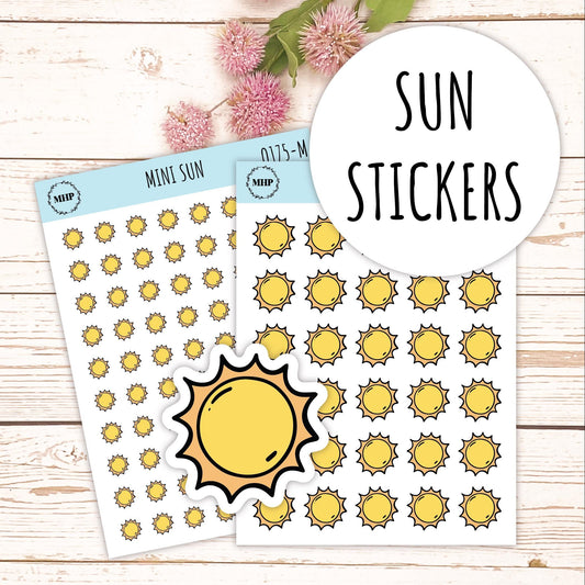 Sun Stickers. Planner Stickers || Q175