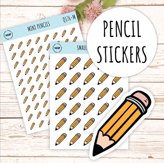 Pencil Stickers. Planner Stickers || Q176
