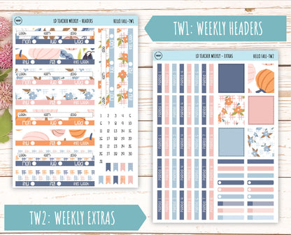 NOVEMBER Stickers for Laurel Denise Teacher Planners. "Hello Fall" || THF