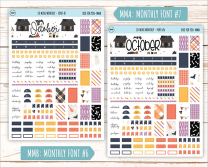 October Stickers for MINI Laurel Denise Planners "Boo to Your" || MBY