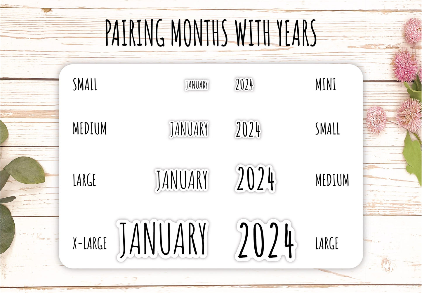 Mini 2025 Year Stickers for Bullet Journals and Planners || Q169