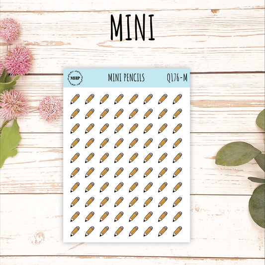 Pencil Stickers. Planner Stickers || Q176