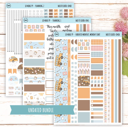 SEPTEMBER Stickers for LD Mini Project Planner "Back to School" || LD408BTS