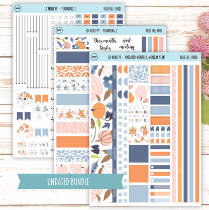 NOVEMBER Stickers for LD Mini Project Planner "Hello Fall" || LD408HF