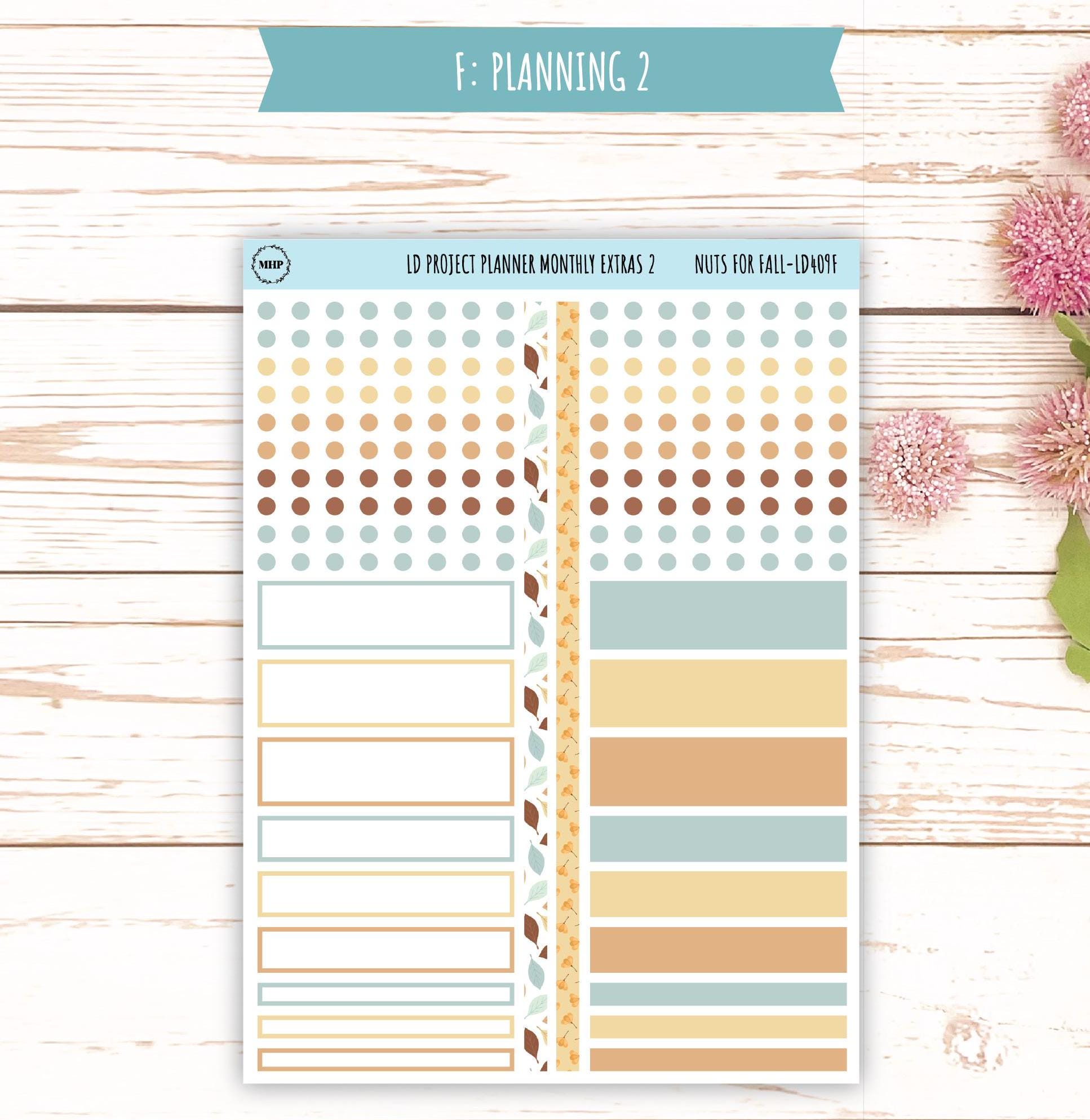 OCTOBER Stickers for LD Project Planner "Nuts for Fall" || LD409NF