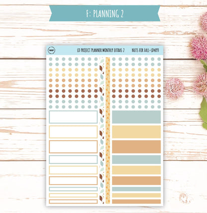 OCTOBER Stickers for LD Project Planner "Nuts for Fall" || LD409NF