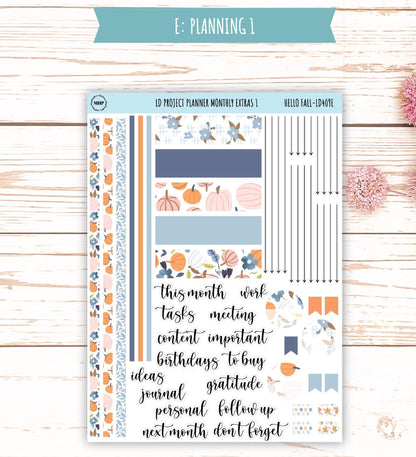 NOVEMBER Stickers for LD Project Planner "Hello Fall" || LD409HF