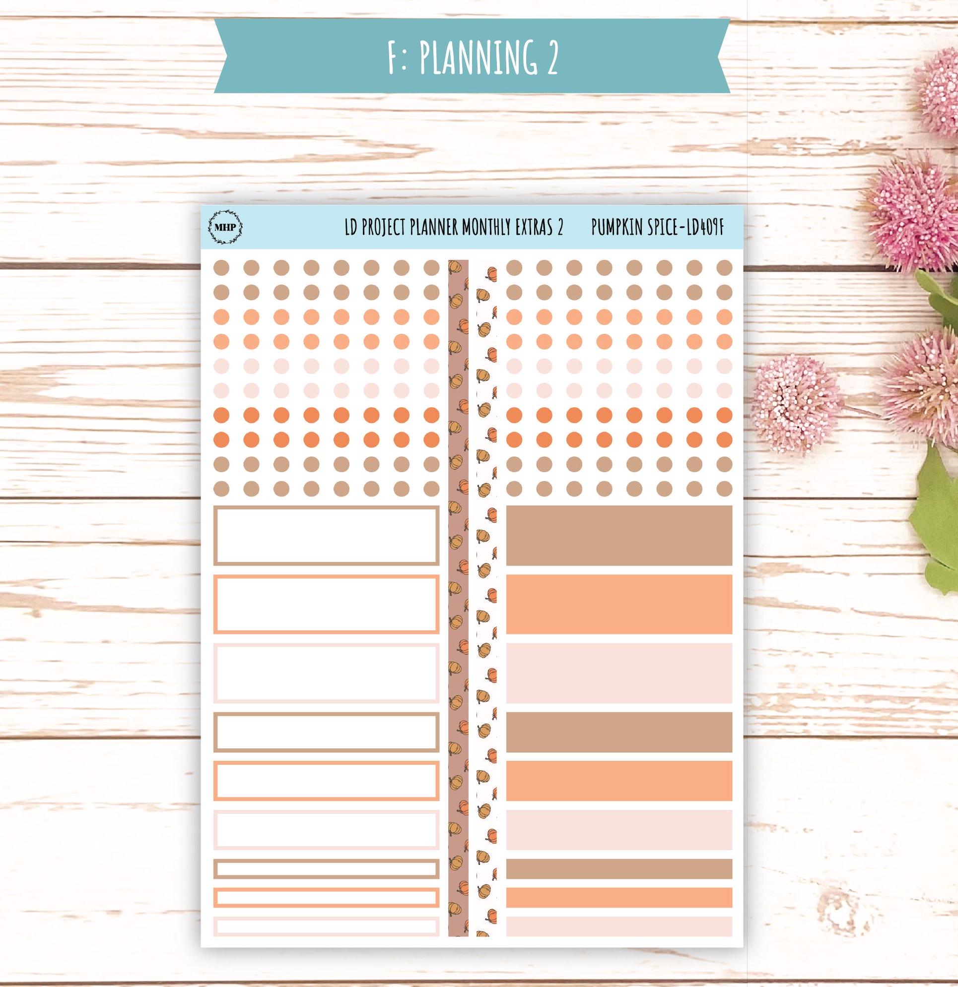 NOVEMBER Stickers for LD Project Planner "Pumpkin Spice" || LD409PS