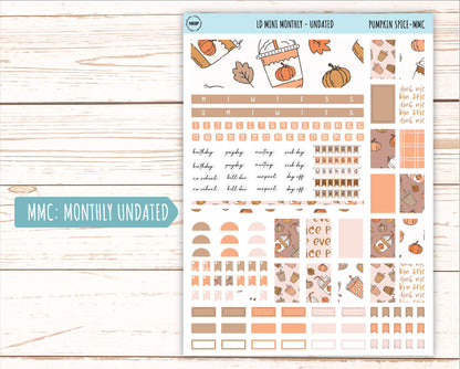 November Stickers for MINI Laurel Denise Planners "Pumpkin Spice" || MPS