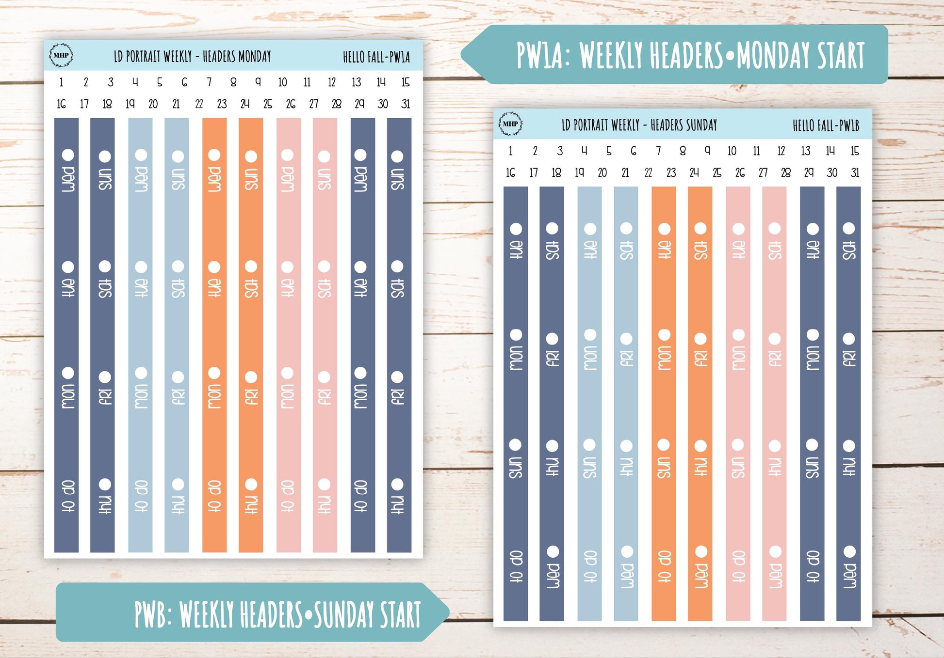 NOVEMBER Stickers for Laurel Denise Portrait Planners. "Hello Fall" || PHF