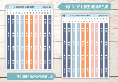 NOVEMBER Stickers for Laurel Denise Portrait Planners. "Hello Fall" || PHF