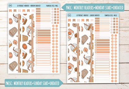 NOVEMBER Stickers for Laurel Denise Portrait Planners. "Pumpkin Spice" || PPS