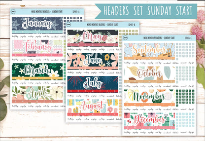 Monthly Headers Set for Laurel Denise MINI || LD402 & LD403