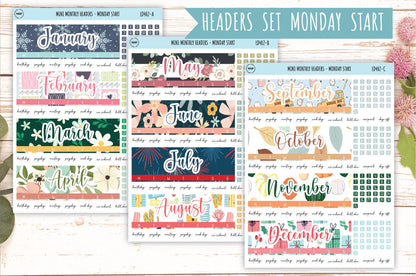 Monthly Headers Set for Laurel Denise MINI || LD402 & LD403