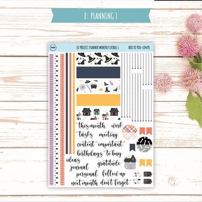 OCTOBER Stickers for LD Project Planner "Boo to You" || LD409BY