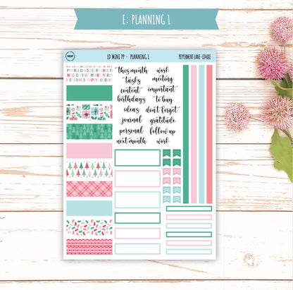 DECEMBER Stickers for LD Mini Project Planner "Peppermint Lane" || LD408PL