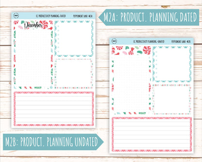 DECEMBER Monthly Kit Stickers for 7x9 Erin Condren Planners. "Peppermint Lane" || ECM-PML