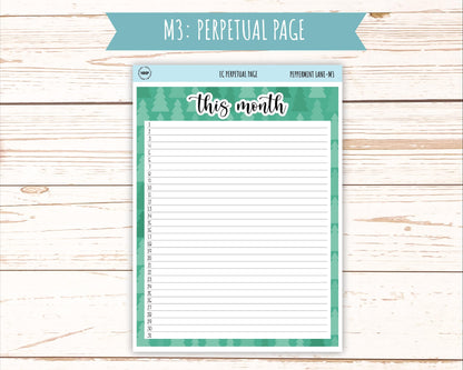 DECEMBER Monthly Kit Stickers for 7x9 Erin Condren Planners. "Peppermint Lane" || ECM-PML