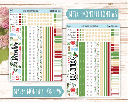 DECEMBER Stickers for OG Laurel Denise Planners. "Oh What Fun" || OGOWF