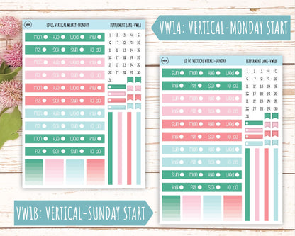 DECEMBER Stickers for OG Laurel Denise Planners. "Peppermint Lane" || OGPL