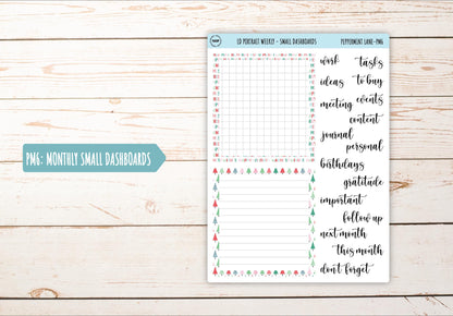 DECEMBER Stickers for Laurel Denise Portrait Planners. "Peppermint Lane" || PPL