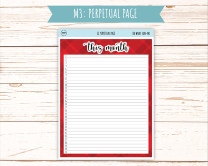 DECEMBER Monthly Kit Stickers for 7x9 Erin Condren Planners. "Oh Wha Fun" || ECM-OWF
