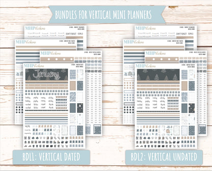 JANUARY 2025 Stickers for MINI Laurel Denise Planners "Winter" || MNW