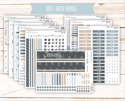 JANUARY 2025 Stickers for Laurel Denise Portrait Planners. "Winter" || PTW