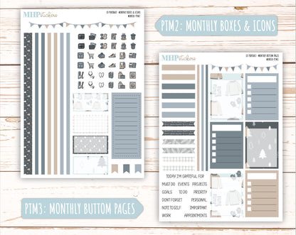 JANUARY 2025 Stickers for Laurel Denise Portrait Planners. "Winter" || PTW