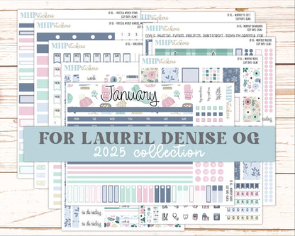JANUARY 2025 Stickers for OG Laurel Denise Planners. "Cozy Days" || OGCD