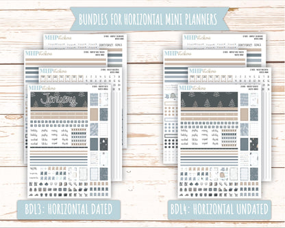 JANUARY 2025 Stickers for MINI Laurel Denise Planners "Winter" || MNW