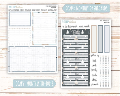 JANUARY 2025 Stickers for OG Laurel Denise Planners. "Winter" || OGW