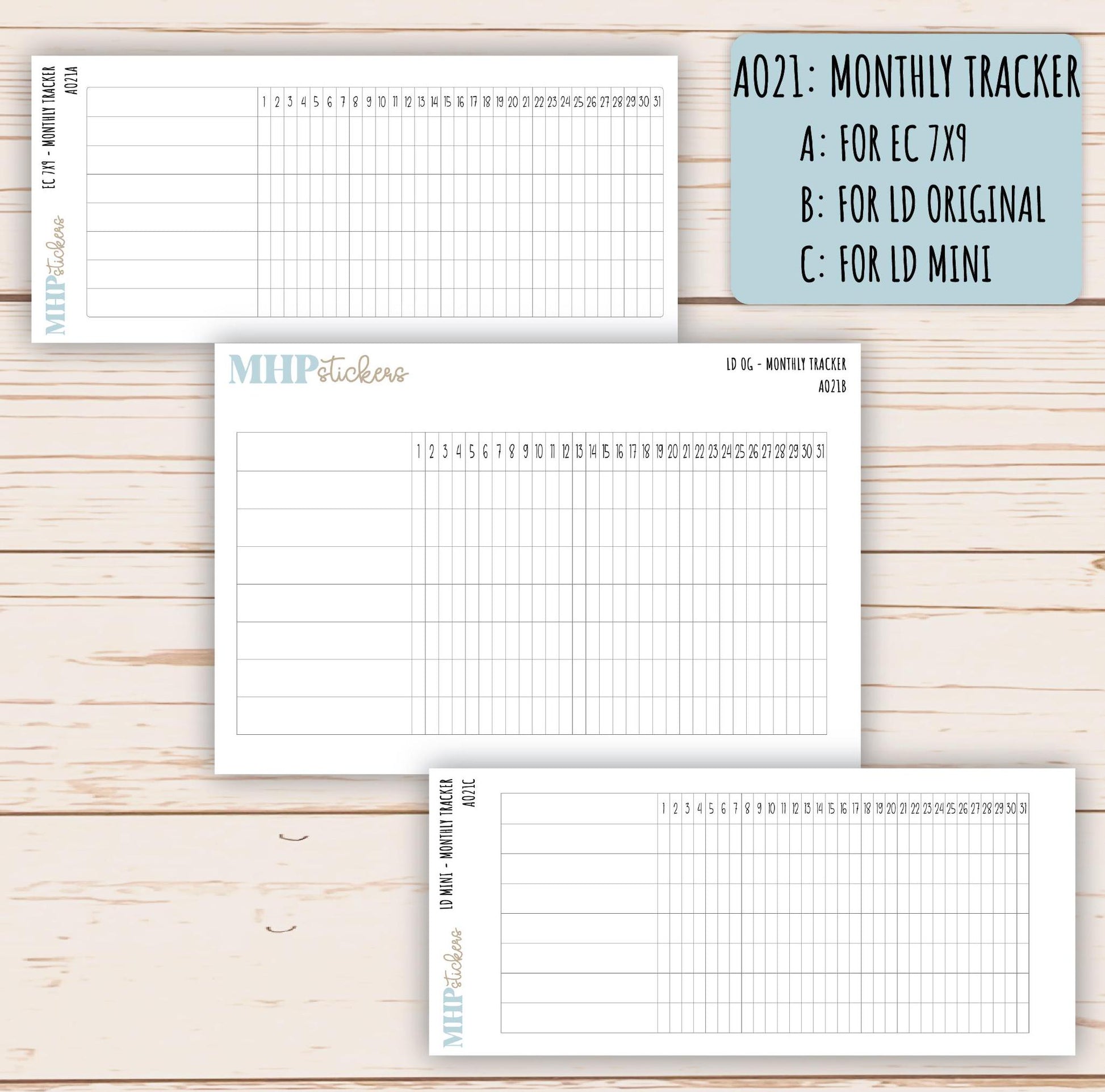 Dashboards for Laurel Denise and Erin Condren Planners || AO-DB